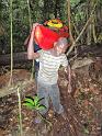 P33 Carrying the kayak trough the jungle near Kole to avoid the rapids